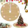 HEKOBAG Christmas Tree Skirt Round 100cm Christmas Tree Mat Brown