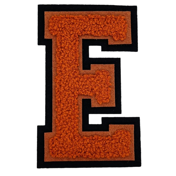 1 PCS 4.0" Brown Chenille Letter Patches, Iron on Patches