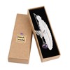 Jesustree Metal Feather Bookmark with Elegant Butterfly and Glass Beads,