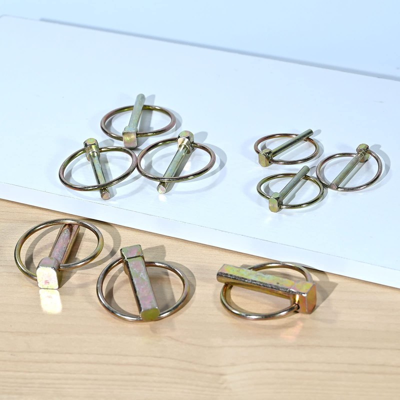VIKKSAER 30PCS Lynch Pin Assortment Kit Linch Pin with Ring