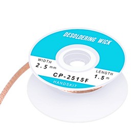 Desoldering Wire, 1.5 m Desoldering Wire, 2.5 mm No-Clean Soldering Braid, Wicks Strands for Desoldering, Desoldering Wick for Removing Solder for Disassembling Electrical Components