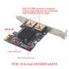 2 Ports PCIE to Power ESATA Expansion Card, 6.0Gbps PCI
