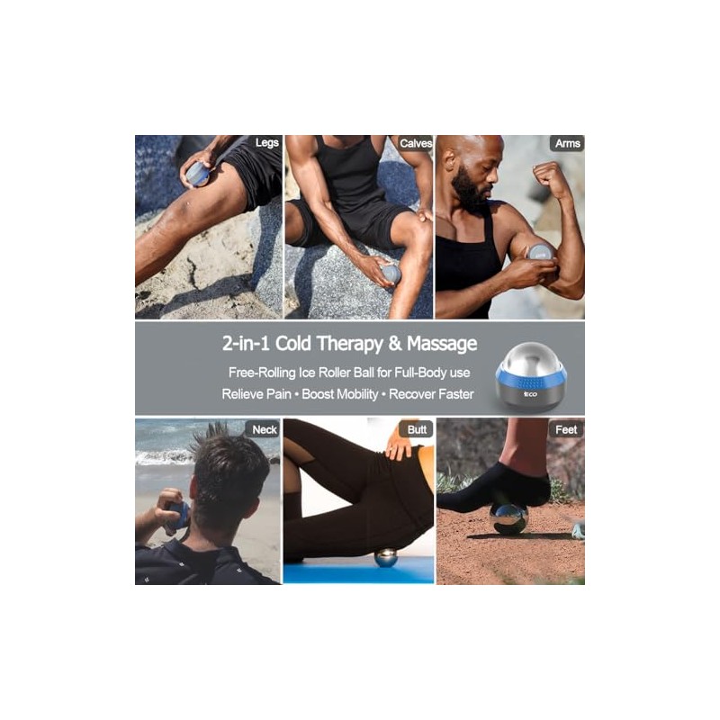 iECO Cold Massage Roller Ball for Muscle Relief and Recovery