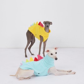 ESCCBOO - overol de forro polar para perro galgo italiano y perro salchicha, sin mangas, acogedor disfraz de cuello alto para mini perro salchicha, whippets italianos de galgo (azul, XL)