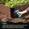 8-Pack Black Raised Garden Bed Corner Brackets, 11"x3"x3" Metal Corner