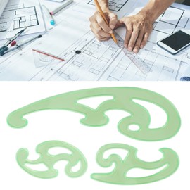 Qcwwy Sewing Rulers Set 3 Styles Plastic French Curve Ruler Metric Curve Rulers for Drawing Craft Sewing Project DIY
