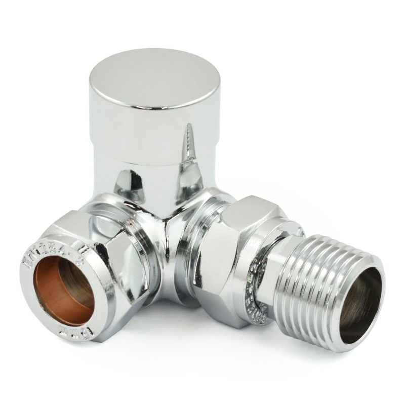 Thermostatic Radiator Valve Chrome Corner TRV – Style (Chrome)