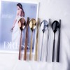 5 Pairs, Premium 18/10 All Black Stainless Steel Spoons and