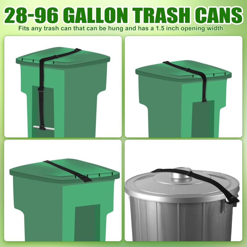 lasuroa Wheelie Bin Lock for Animals, Windproof Metal Double Claw