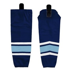 CHKEYS College Hockey Sock Professional Ice Hockey Team Training Socks for University Athletics (CST09-Blue, XL)