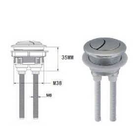 Housler ® Adjustable Height Universal (2 and1.5 inch Adaptor) Dual Flush Cistern Valve with Push Button