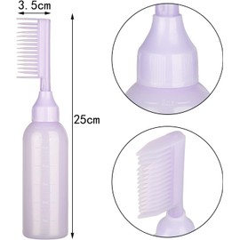 Botella Aplicadora de Tinte de Raíz Cepillo Aplicador de Tinte de Cabello 3 Pack Botella Aplicadora de Tinte de Raíz Botella Aplicadora de Tinte de Raíz 6 Onzas con Escala Graduada (B)