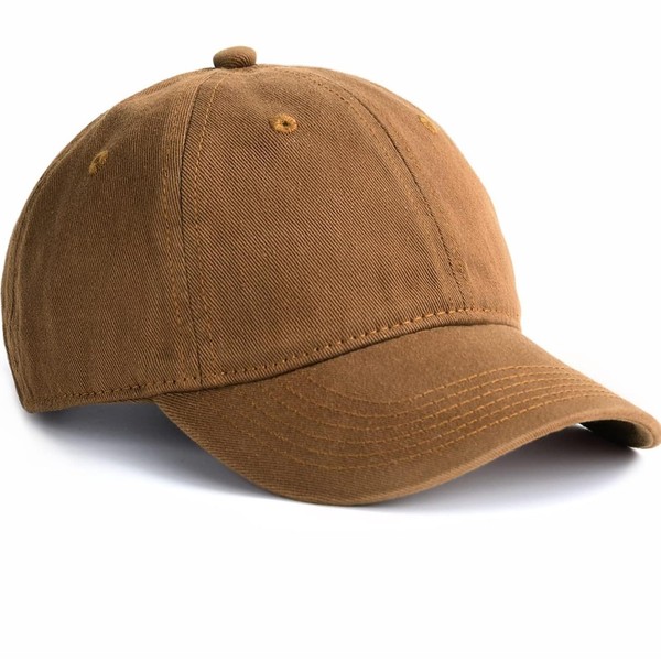 FURTALK Toddler Baseball Hat Kids Boys Girls Adjustable Washed Cotton Baseball Cap with Ponytail (2-5T, Brown)
