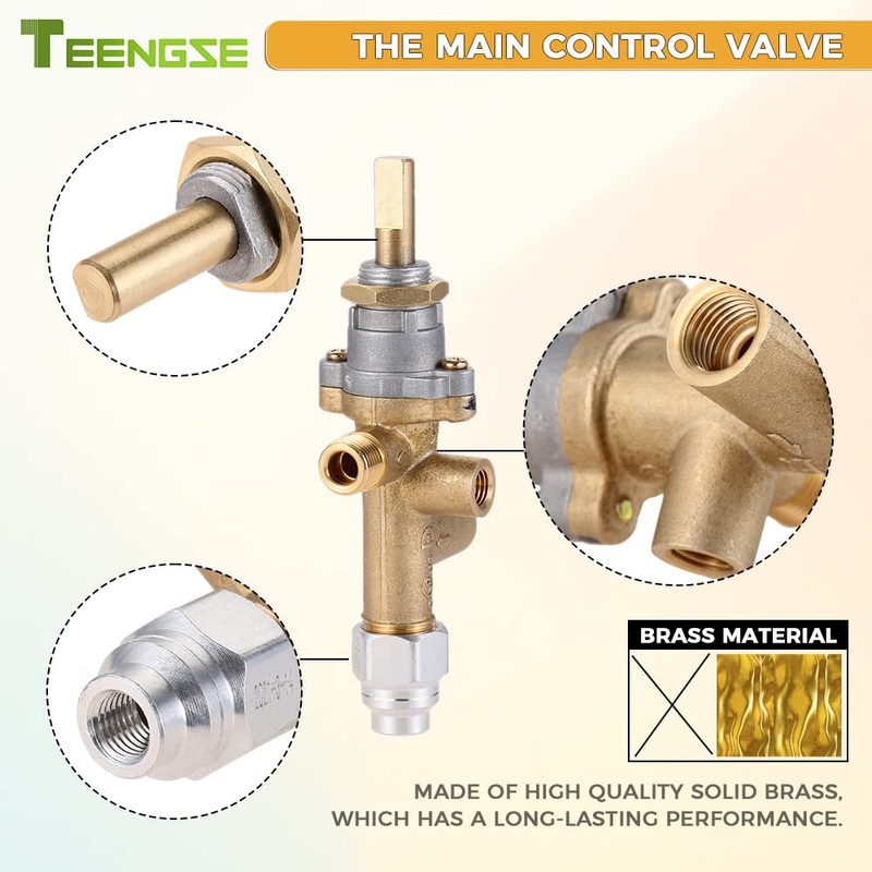 TEENGSE Fire Pit Control Safety Valve, Heater Safety Kit Replacement