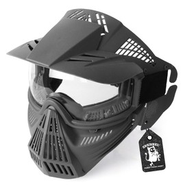 SHENKEL Full Face Shooting Mask Goggles (BK Black) Face Guard Survival Game Cosplay