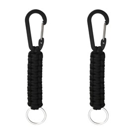 Metal Keychain Carabiner Clip Keyring Key for Men Paracord Survival Keychain with Locking D Ring Hooks Hangers for Women Men Heavy Duty Lanyard Key Chain for Car Keys Camping Hiking Survival Kits