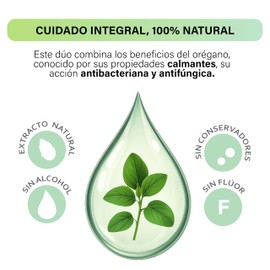 Dúo de Orégano | Aceite de orégano + Hidrolato de orégano | Halitosis, Encías, Bacterias, Gingivitis | (ACEITE 30 ML + HIDROLATO 125 ML)