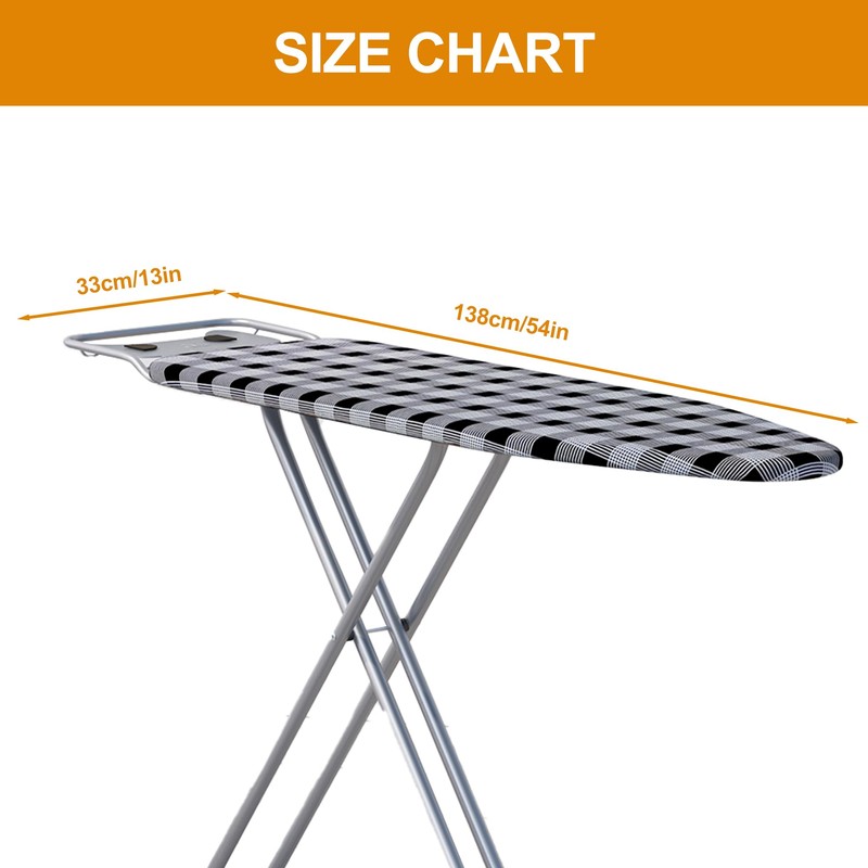 Jakeefud Ironing Board 13" X 43" W/Extra Thick Heavy Duty