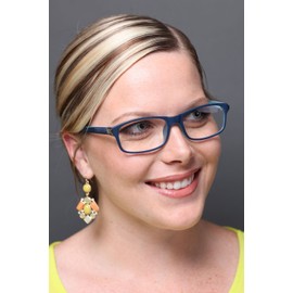 "Versa 1004" Ultra-Modern Readers for Men and Women (Blk/Gold 2.00)