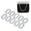50PCS Acrylic Linking Rings Transparent DIY Assemblable Transparent Color Plating