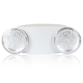 LED Emergencies Light Dual-Heads Rotatable Light with Battery Backup for Home Office School Hotel Mall Warehouse