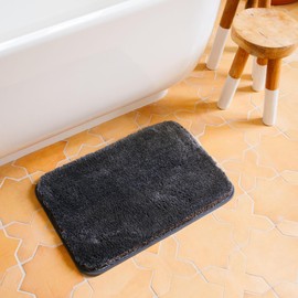 Alcove Home Highly Absorbent Bath Rug & Other Measurements - Elegant Gray Color Bathtub Mat, Machine Washable, Non-Slip & Ideal for Your Bathroom Floors, Bathtubs & Showers
