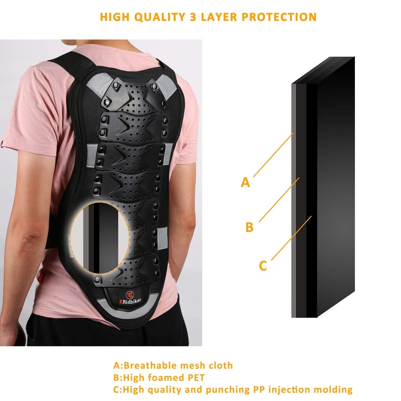 RIDBIKER Chest Protector Motorcycle, Dirt Bike Gear Body Armor Vest