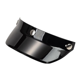 Helmvisier, Universelles 3 Druckknopf Motorradhelmzubehör, Sonnenschutz, Ersatzteil für 3/4 Helme, Schwarz