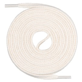 Mount Swiss© luxury shoelaces, 1 pair of flat shoelaces made of 100% cotton, tear-resistant, 7 mm wide, lengths 45–200 cm, beige, 120 cm