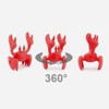 LQUCWEPP Utensil Holder - Red Crab, 2-in-1 - Steam Releaser,