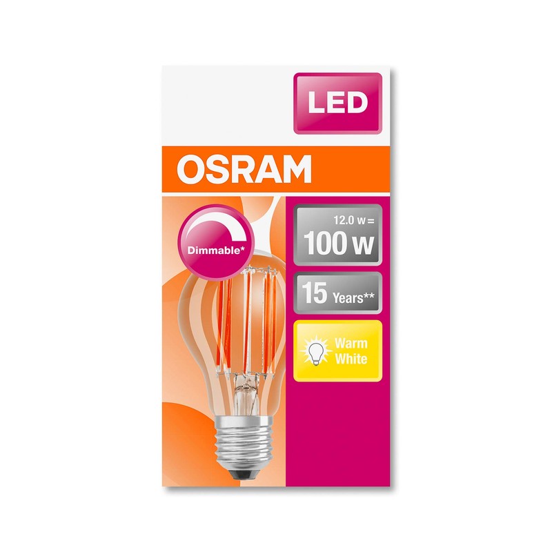 Osram LED Star Classic B, Socket: E27, Non-Dimmable, Warm White,