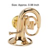 Brass Miniature Tuba Shaped Lapel Brooch Pin Elegant Mini Musical