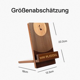 ORARTMM Wooden Record Stand, Vinyl Holder for Albums, Storage and Decoration for Magazines, Books and Records