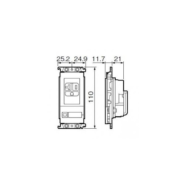Panasonic Cosmo Series WTF19217F Wide 21 Air Conditioner Outlet with
