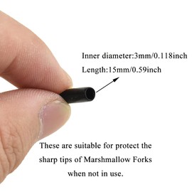 Acoeitl Round Rubber End Tube Bolt Caps Cover Plug Insert Screw Thread Protectors 1/8 Inch Inner Diameter 15mm Length Flexible Cover Sharp Tip Prevent Table Scratch Not Leave Marks Black 60Pcs