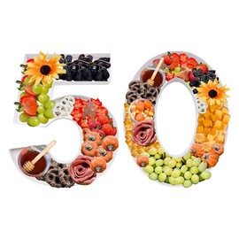 12" Fillable Cardboard Number Shaped Gift Grazing Charcuterie Board Paper Container (50)