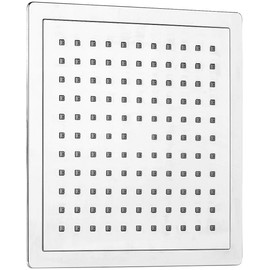 BadeStern Rain shower head: chrome-plated rain shower, square swivel head, limescale protection nozzles (XXL shower head, rain shower head XXL, shower rod)