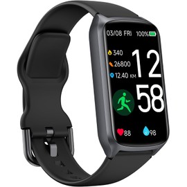 Amzhero Fitness Tracker Fitnessuhr Damen Herren, 20+ Trainningsmodi, SpO2 Tracking, Schlafüberwachung, Herzfrequenzmessung, Schrittzähler, 1.47 Zoll 5ATM Wasserdicht Aktivitätstracker upgegradet