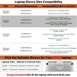 Allinside 13" Laptop Sleeve for MacBook Air 13 Inch 2018-2020 (A2337 M1 A1932 A2179)/ MacBook Pro 13 Inch 2016-2020 (A2338 M1 A2159 A2289 A1989 A1706 A1708 A2251), Brown