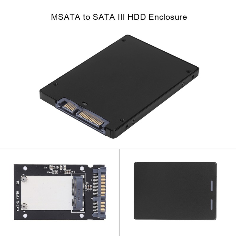 Metal mSATA to 2.5" SATA III HDD SSD Converter Adapter