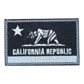 Unbranded CALIFORNIA REPUBLIC STATE FLAG BEAR EMBLEM SWAT TACTICAL HOOK MORALE PATCH