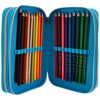 Depesche 10979 Pencil Case with 3 Zips and Pencils by