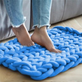 Arm Knitting Yarn,Cotton Tube Yarns for Chunky - Crystal Velvet Braid Cotton Thread for Handmade Blanket Pillow Animal