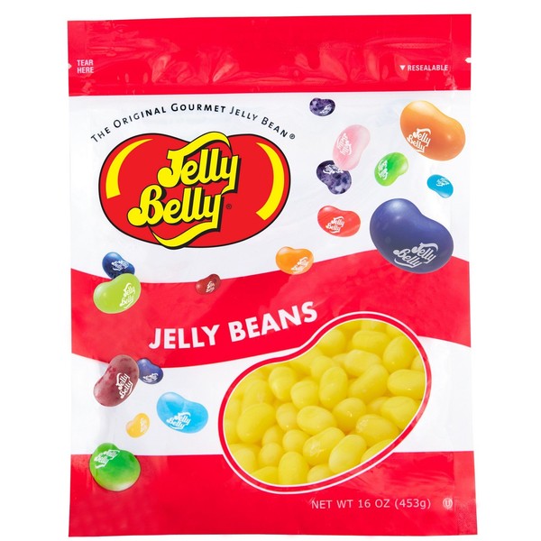 Jelly Belly Pina Colada Jelly Beans - 1 Pound (16 Ounces) Resealable Bag - Genuine, Official, Straight from the Source