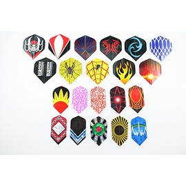 60 Slim and Standard Shaped Darts Flights (20 Set) 20 different designs