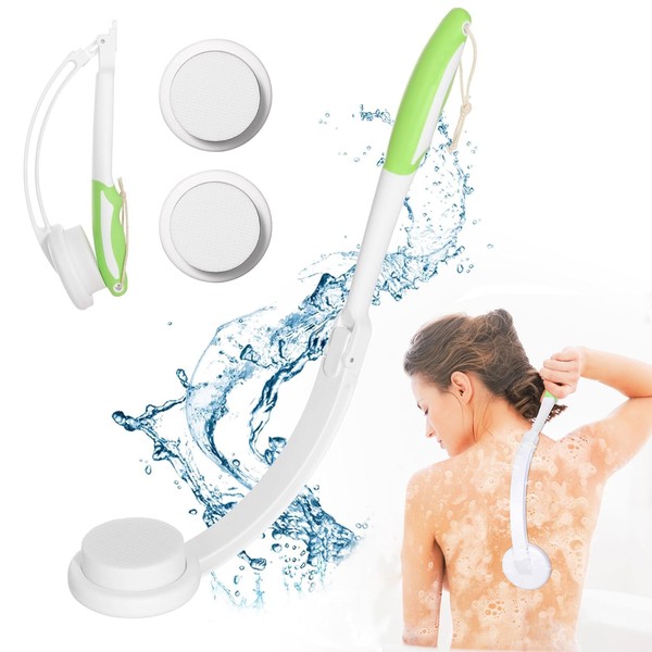 Back Cream Aid Set - 3 Interchangeable Pads - Foldable Back Cream with Long Handle - 2023 Optimal Back Care