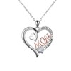 Bcenoilua Mother Daughter Necklace Heart Necklace Love Pendant for Women