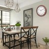 14 Inch Wood Wall Clock Retro Wooden Wall Clocks Battery