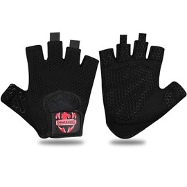 FIGHTSENSE Weight Lifting Gloves with Full Palm Protection, Workout Gloves for Men Women, Breathable Exercise Gym Gloves for Weightlifting, Fitness, Cycling, Pull ups, Deadlifting (Black, S)