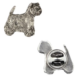 Art-Dog Unique Silver Dog Pin – Silver-Plated Handmade – Brooches Women – Funny Pins – Silver Brooch Jewellery, Zinc Aluminium